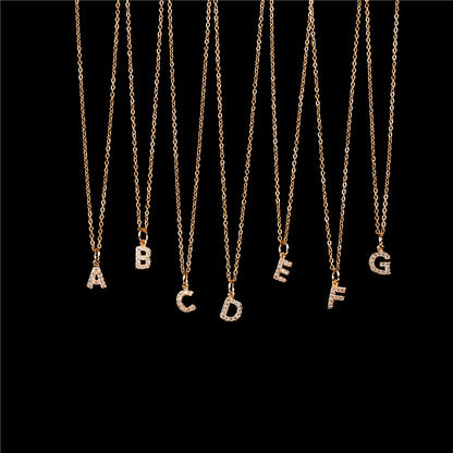 Collier pendentif des 26 lettres de l'alphabet