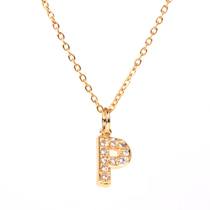 Collier pendentif des 26 lettres de l'alphabet