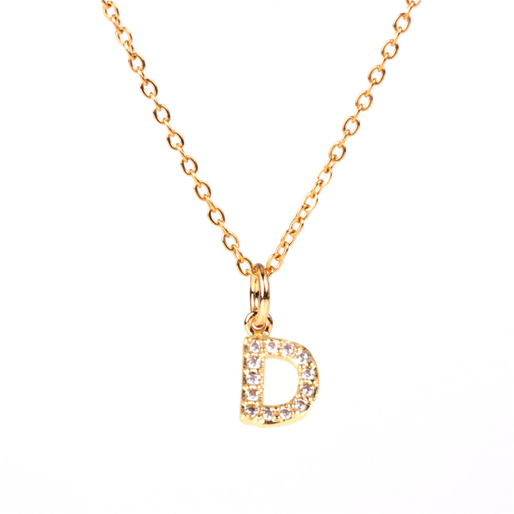 Collier pendentif des 26 lettres de l'alphabet