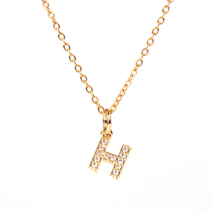 Collier pendentif des 26 lettres de l'alphabet