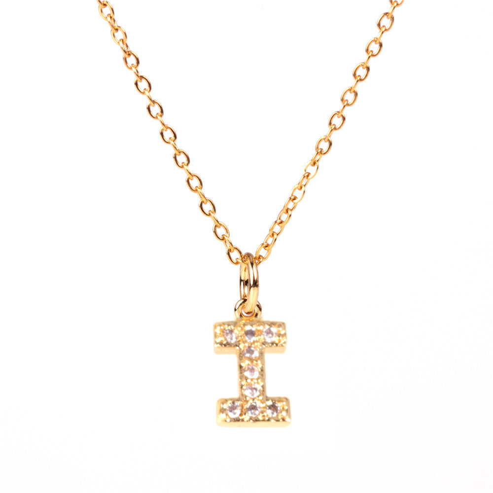 Collier pendentif des 26 lettres de l'alphabet