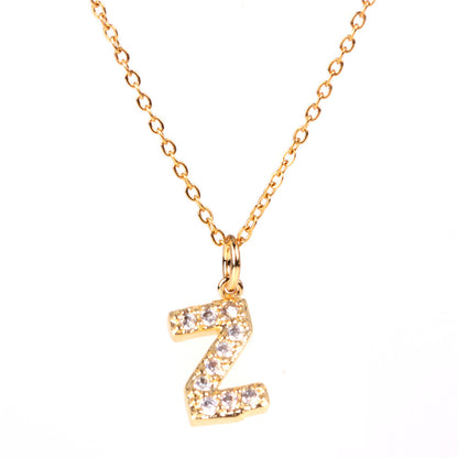 Collier pendentif des 26 lettres de l'alphabet