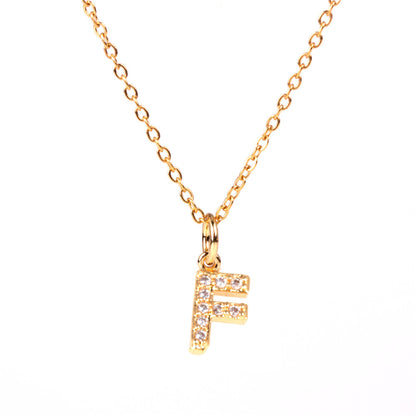 Collier pendentif des 26 lettres de l'alphabet